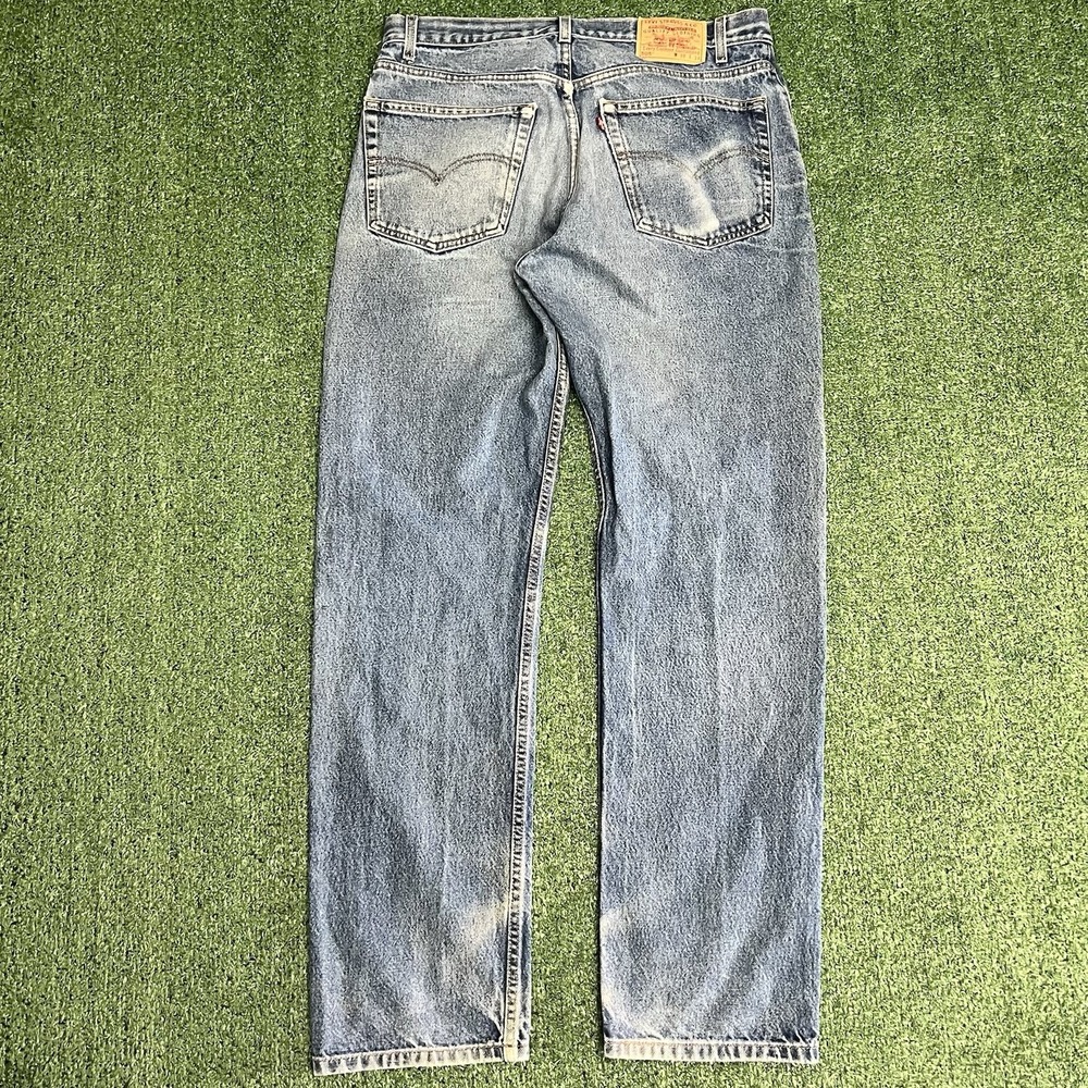 Vintage Y2K 2001 Levis 505 Jeans Mens 38x34 Blue Wallet Fade Medium Wash Regular